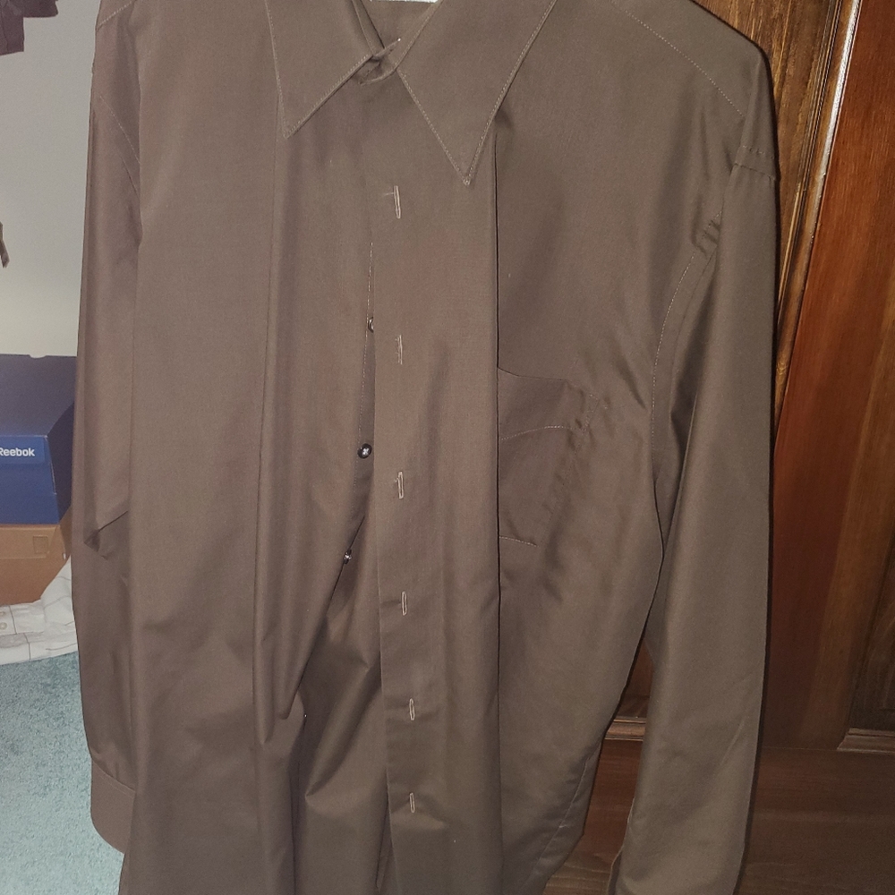 Brown dress shirt